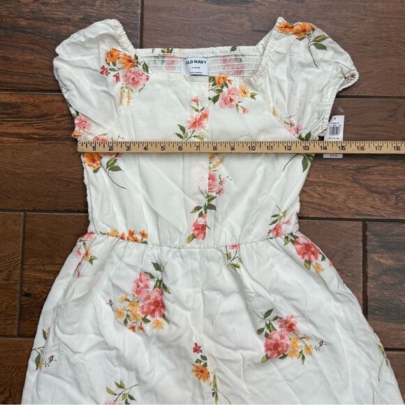 Old Navy Girls Romper Floral Square-Neck Flowy Elastic Back Sz XL 14/16 NWT - Picture 3 of 9